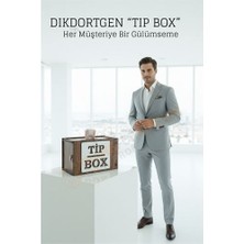 Elektronikçim Lazer Kesim Ahşap Tip Box – Bahşiş Kutusu | 21X12X13  cm Dekoratif Kutu