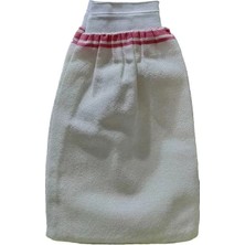 Micro Peel Ipek Sırt ve Vücut Kesesi Lastikli Beyaz 15X25