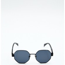 Tyn Store Nova Geometrik Siyah Güneş Gözlüğü Unisex UV400 Korumalı Modern Çokgen Tasarım
