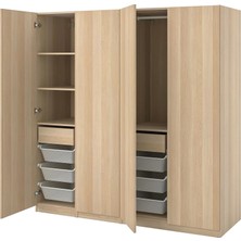 IKEA Meşe Geniş Kapaklı Gardırop 200X60X201 cm