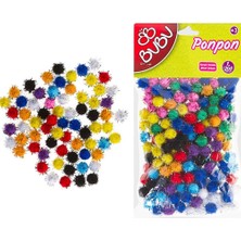 Kitabevimden Bu-Bu Pon Pon Simli 1 cm 200 Lü Karma 10X10 BUBU00111