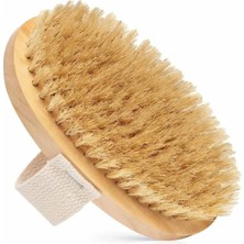 Macgon Peeling Ahşap Vücut Masaj Duş Fırçası Doğal At Kılı Selülit Fırçası Masaj Aleti
