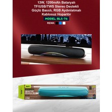 Azurtech Bls-76 Bluetooth Soundbar Hoparlör 13W – Rgb Işıklı – Tws Stereo – Usb/tf Destekli Kablosuz Speaker