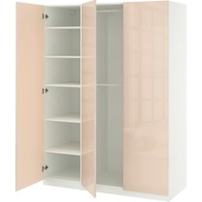 IKEA Beyaz Şık Kapaklı Gardırop