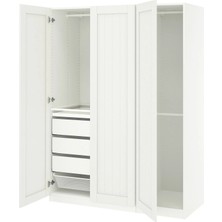 IKEA Beyaz Modern Kapaklı Gardırop