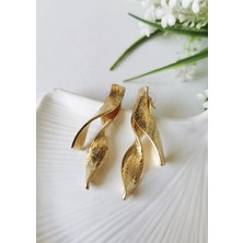 Halley Concept Helezon Form Gold Çelik Küpe