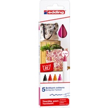Kitabevimden Edding Kumaş Boyama Kalemi 2-3 mm Warm 5 Li 4500 / 5s