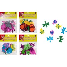 Kitabevimden Bu-Bu Sticker Simli Çiçek Pvc 24 Lü BUBU-STS005