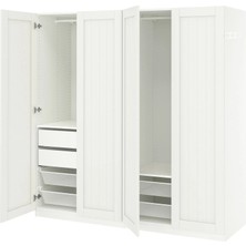 IKEA Beyaz Şık Kapaklı Gardırop