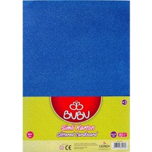 Kitabevimden Bu-Bu Fon Kartonu Simli 50X70 Mavi 10 Lu BUBU-FK0009