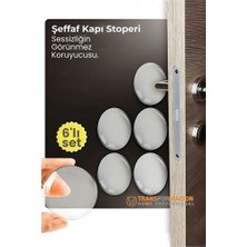 Elektronikçim 6'lı Kristal Koruma  Şeffaf Kapı Stoperi Tampon Seti | Duvar & Mobilya Çarpma Önleyici