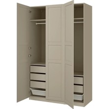 IKEA Gri Geniş Kapaklı Gardırop