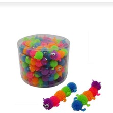 Silikon Tırtıl Kedi Oyuncağı 7 cm (1 Adet)