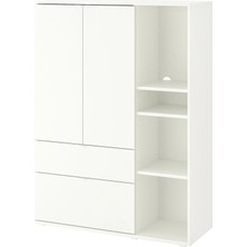 IKEA Beyaz Sağlam Kapaklı Gardırop 105X37X140 cm