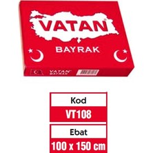 Kitabevimden Vatan Türk Bayrağı Polyester 100X150 VT108