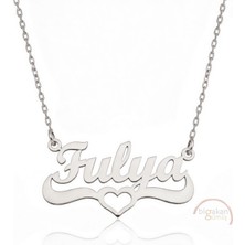 Bigakan 925 Ayar Gümüş Kalpli Fulya Isimli Kolye - Kalp Desenli