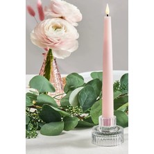 Gülümseten Avm 4 Lü Origami Desen Çizgili Mumluk | Cam Mumluk | Çizgili Lokumluk Şekerlik | - Beyaz