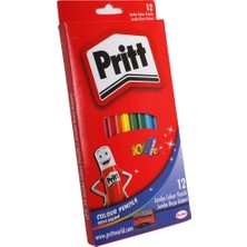 Kitabevimden Pritt Kuru Boya Karton Kutu Jumbo Üçgen 12 Renk 1219733