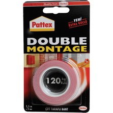 Kitabevimden Pattex Montage Bandı 1.5X19 mm Double 120 kg Lık 1483609