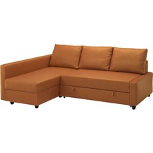 IKEA Kahverengi Rahat Kanepe - Bazalı Yataklı Köşe Kanepe