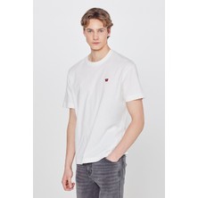 Wrangler Erkek T-Shirt W7NM203877102 Off White