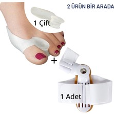 Mawrond Halluks Valgus 1 Adet Başparmak Ateli + 1 Çift Çorap Içi, Makaralı Başparmak Silikonu, Tamponlu Bunyon