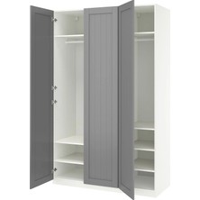 IKEA Beyaz Geniş Kapaklı Gardırop 150X60X236 cm