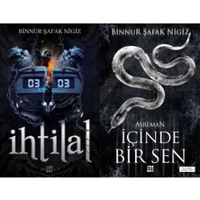 Dokuz Yayınları Ihtilal 2 Zede Karton Kapak ve Içinde Bir Sen 2 Asreman Karton Kapak (Binnur Şafak Nigiz) 2'li Set