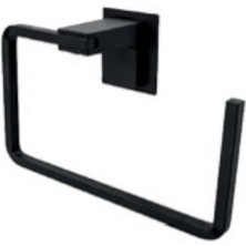 Enalburumtr Kendinden Yapışkanlı Siyah Kare Havluluk Ultra - Havlu Askısı Bornoz Askısı 304 Kalite Paslanmaz Çelik