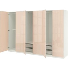 IKEA Beyaz Sağlam Kapaklı Gardırop 300X60X201 cm