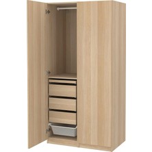 IKEA Meşe Modern Kapaklı Gardırop 100X60X201 cm