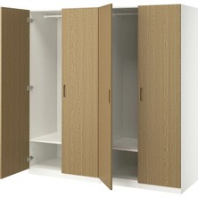 IKEA Beyaz Fonksiyonel Kapaklı Gardırop 200X60X201 cm