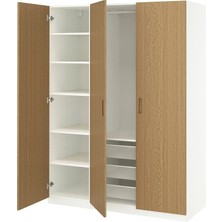 IKEA Beyaz Modern Kapaklı Gardırop 150X60X201 cm