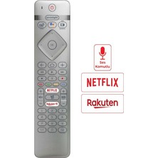 Philips Ses Komutlu Tv Kumandası RC4154403/01 43PUS7304 50PUS7304 50PUS7354 55PUS7354 58PUS7304 65PUS7304 70PUS7304