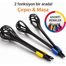 Aşkana 2’si 1 Arada Sihirli Çırpıcı Maşa,30 Cm,ısıya Dayanıklı Karıştırıcı Özellikli Servis Maşası