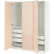 IKEA Beyaz Modern Kapaklı Gardırop 150X60X201 cm