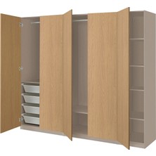 IKEA Çok Renkli Fonksiyonel Kapaklı Gardırop 250X60X201 cm