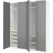 IKEA Beyaz Geniş Kapaklı Gardırop 200X60X236 cm