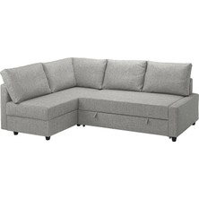 IKEA Gri Modern Kanepe - Bazalı Yataklı Köşe Kanepe
