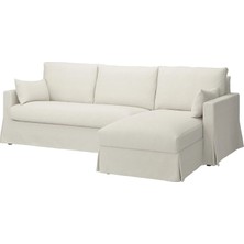 IKEA Beyaz Rahat Kanepe - Uzanma Koltuklu 3'lü Kanepe