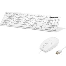 Senka Klavye ve Mouse Seti - Beyaz KM8520
