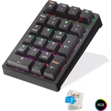 Senka Kablolu Mekanik Numerik Klavye Blue Switch Rgb - Siyah QS500
