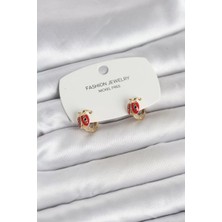 Senka Uğur Böceği Model Gold Renk Pirinç Çocuk Küpe - TJ-BKP11651