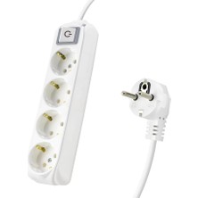Senka Topraklı Uzatma Kablosu 4 Priz 2 M - Beyaz 9240202