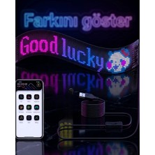 HERŞEYBURDAMODA 16X96 Rgb LED Matrix Panel 60 cm Esnek Yapı Uygulama Kontrollü Kayan Yazı Ekranı