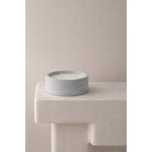 Lethe Studio Design Dekoratif Dalgalı Gri Kase Mum 2 Fitilli Kokulu Soya Mum Minimal Ev Dekoru