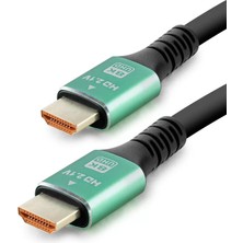 Senka Fiber Optik HDMI 2.1 Kablo 8k UHD 60 Hz Od 8.0 mm 3 M - Siyah Yeşil HDX2045