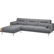 IKEA Gri Modern Kanepe - Uzanma Koltuklu 3'lü Kanepe