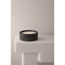 Lethe Studio Design Dekoratif Antrasit Gri Kase Mum 2 Fitilli Kokulu Soya Mum Minimal Ev Dekoru