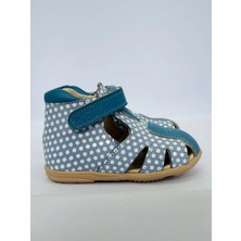 Ortopedia Ortopedik Deri Çocuk Sandalet 630 Mavi Beyaz